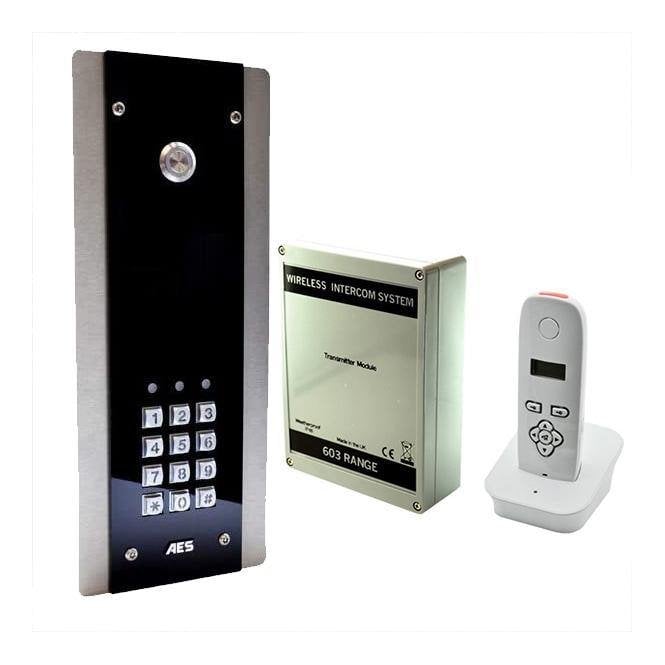 AES AES Flush mounting wireless intercom 603-FBK with keypad