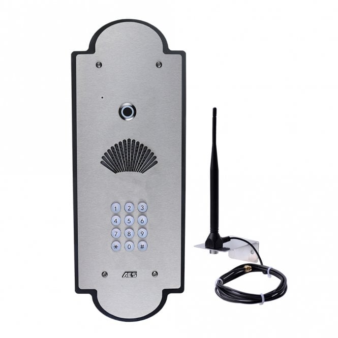 AES AES PRIME7-VFBSK-EU - PRIME7 Vintage Flush with Keypad Black/Steel | GSM Intercom | Remote Access