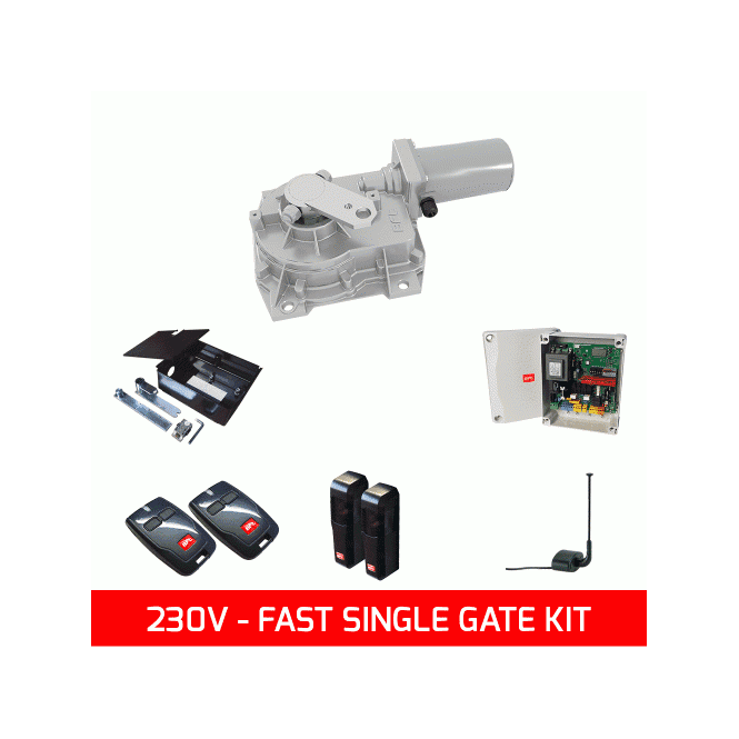 BFT BFT ELI AC A35 | Fast Single Kit for Gates up to 3.5m | 230v Motor