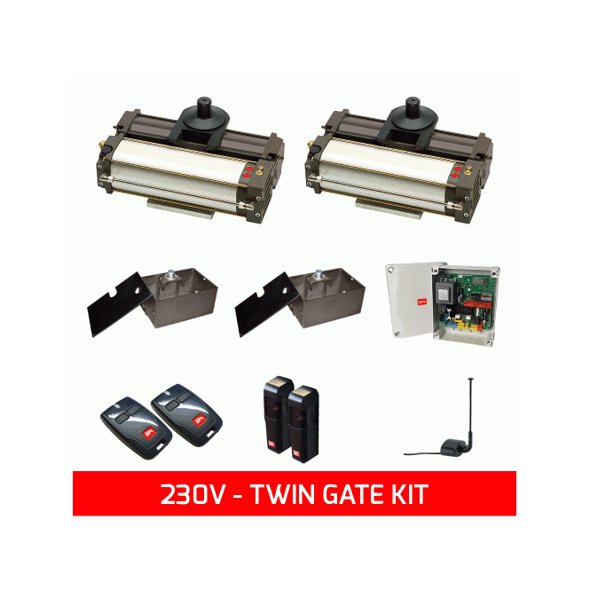 BFT BFT SUB ER Twin Kit for Gates up to 2.5m | 230V Hydraulic Underground Operator Non-Locking with Slowdown