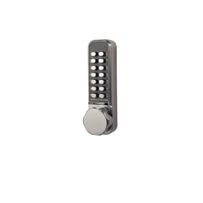 BORG LOCKS BORG LOCKS Borg BL2521ECP | Mechanical Gate Lock with Back-to-Back Keypads & 60mm Latch | Satin Chrome Finish