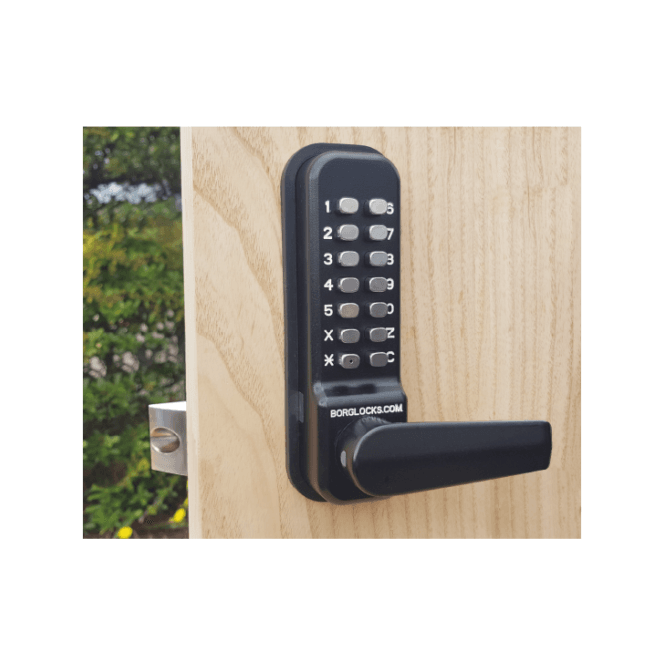 BORG LOCKS BORG LOCKS Borg BL4409ECP | Mechanical Gate Lock with Keypad & Fixed Slam Latch | Black Finish