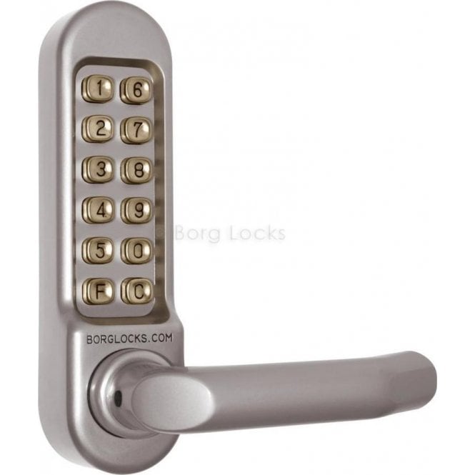 BORG LOCKS BORG LOCKS Medium/Heavy-Duty Round Bar Handle Keypad BL5008 with Fittings to Suit Leading Panic Hardware