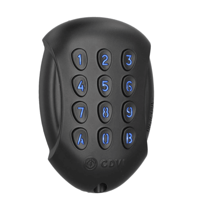 CDVI CDVI GALEO BLACK | Bluetooth Backlit Keypad with Remote Electronics, Black Matte