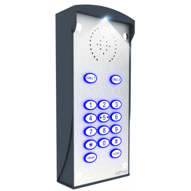 OPTIMUS OPTIMUS E2K - 4G LTE Intercom - 2 Call Buttons and Illuminated Keypad