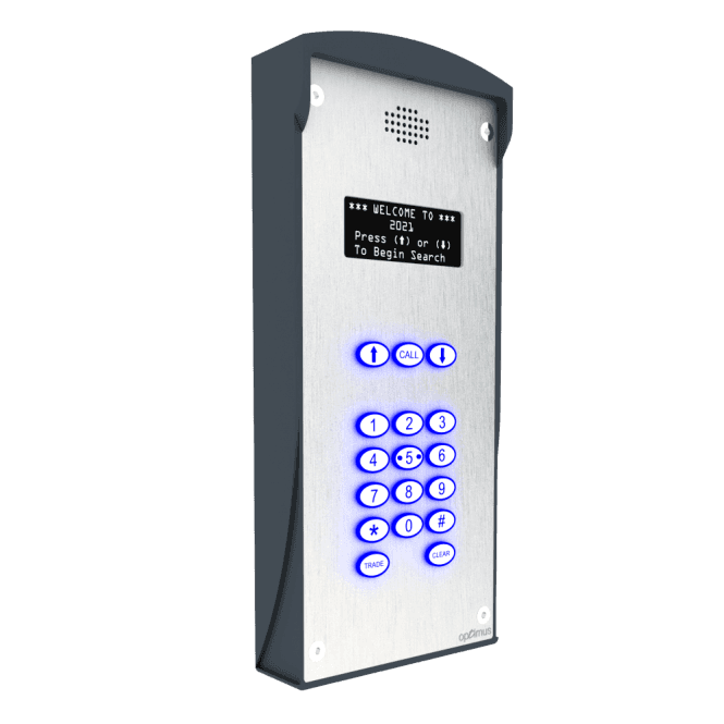 OPTIMUS OPTIMUS E500K - 4G LTE Intercom - For 500 users with Illuminated Keypad