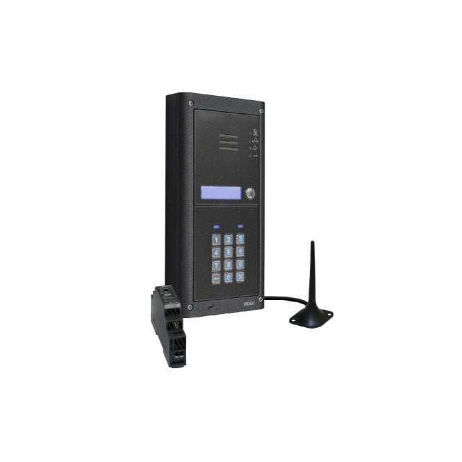 VIDEX VIDEX GSM4KCR-1S/BL/4GE | One Station 4G GSM Intercom with Backlit Keypad | Gun Metal Grey